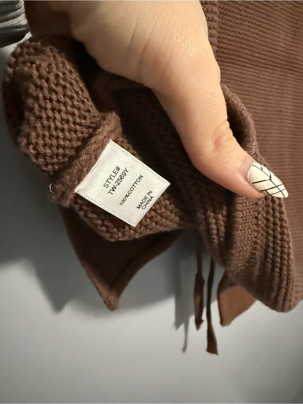 Zenana Outfitters Brown Knit Sweater - Picture 4 of 4